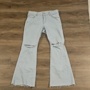 Ariat Light Blue Ripped Flare Jeans
